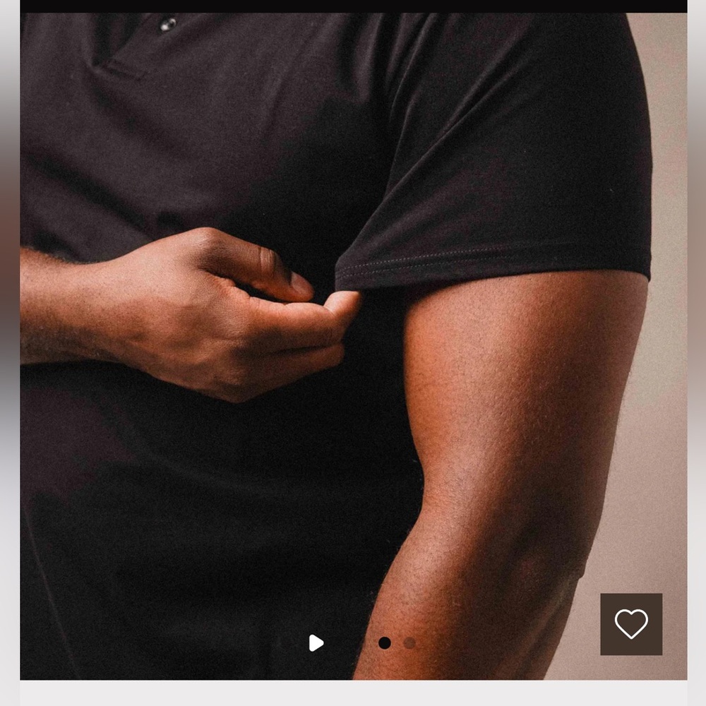 Black Henley Tee - Picture 2 of 6